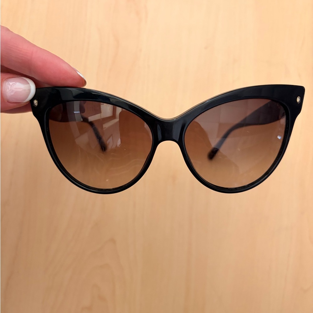 Dior Black Cat-Eye Sunglasses with Brown Gradient Lenses